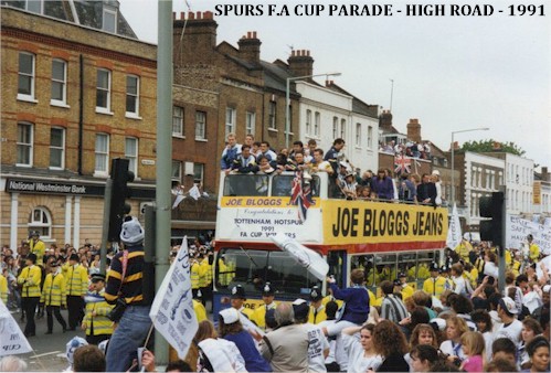 Tottenham Hotspur 1961 The Double on Bus Poster 